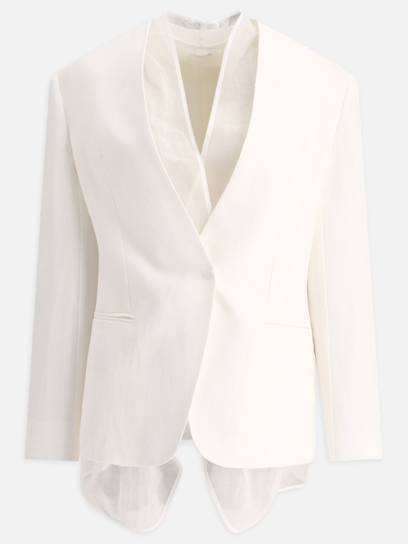 Blazer 73% viscose 27% linen  Bianco - Brunello Cucinelli Donna | PDP | VIETTI Online Store | Zoom-Modal
