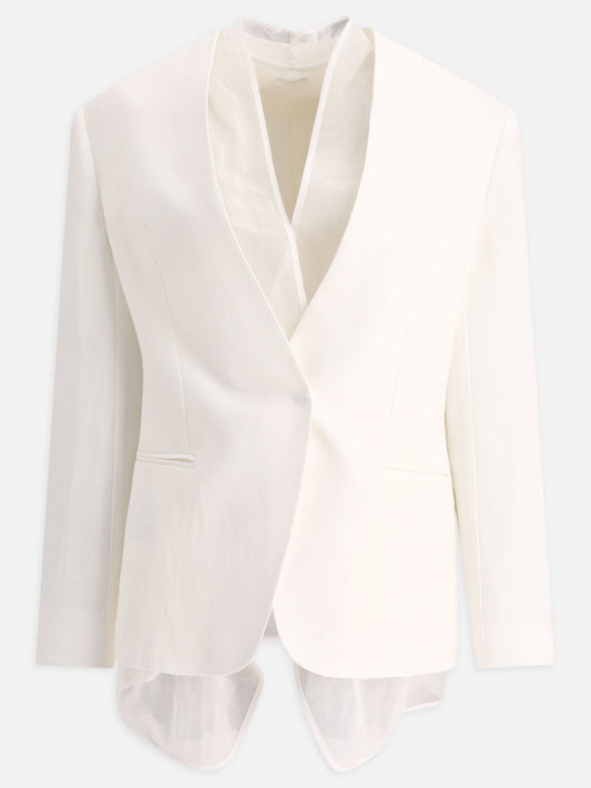 Blazer 73% viscose 27% linen  Bianco - Brunello Cucinelli Donna | PLP | VIETTI Online Store 
