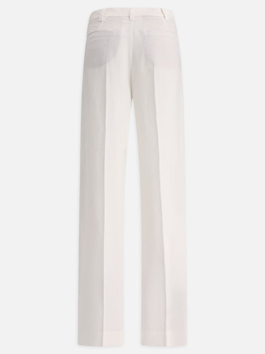 Pantaloni sartoriali 73% viscose 27% linen  Bianco - Brunello Cucinelli Donna | PLP | VIETTI Online Store | 2

