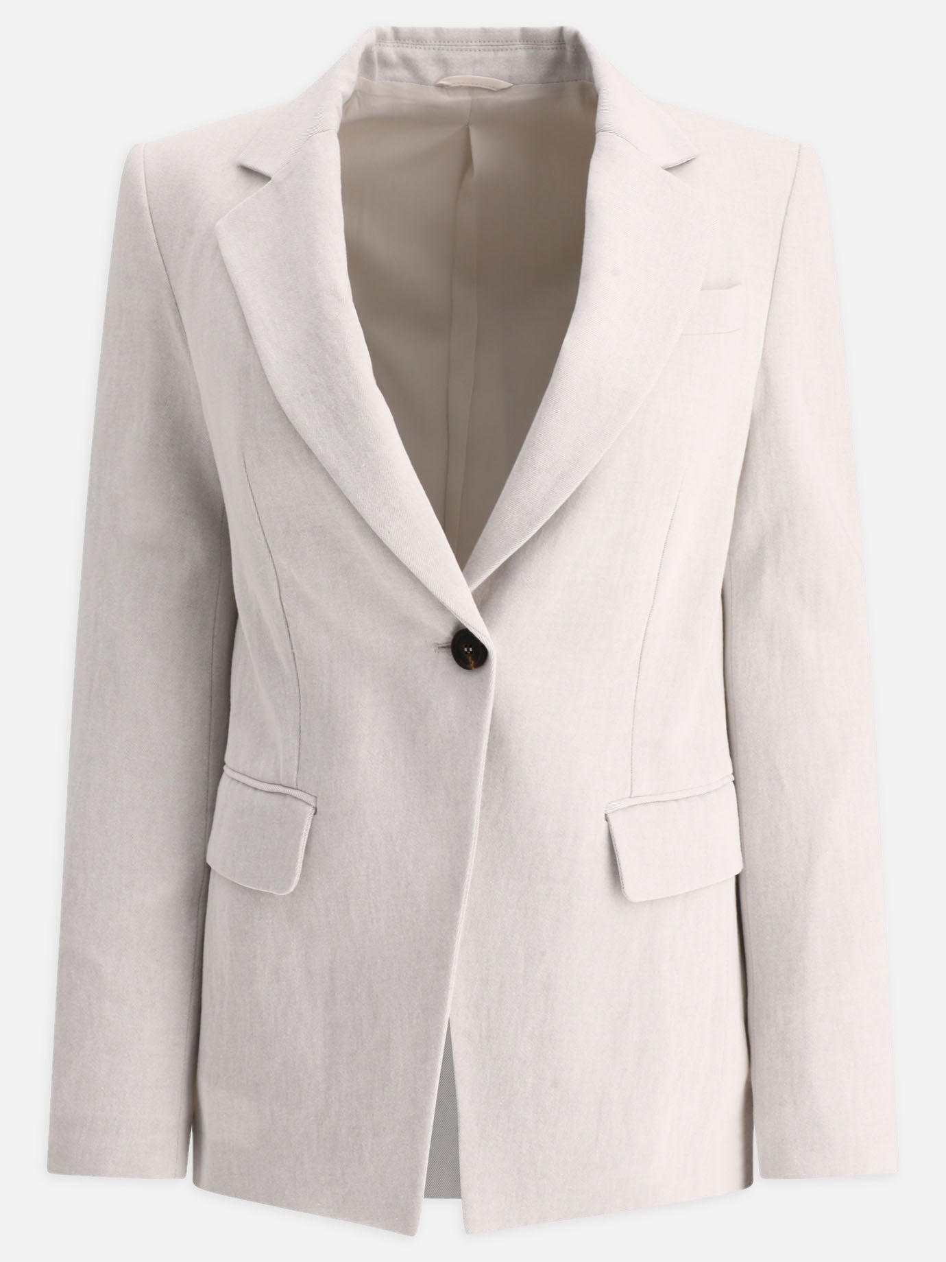 Blazer 80% cotton 20% linen  Grigio - Brunello Cucinelli Donna | PDP | VIETTI Online Store | thumbnail