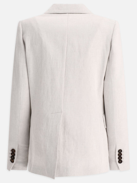 Blazer 80% cotton 20% linen  Grigio - Brunello Cucinelli Donna | PLP | VIETTI Online Store | 2
