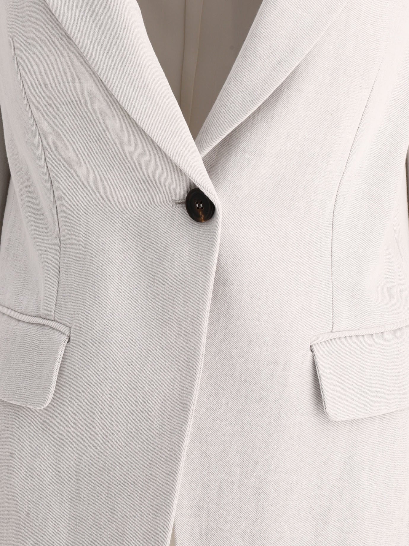 Blazer 80% cotton 20% linen  Grigio - Brunello Cucinelli Donna | PDP | VIETTI Online Store | thumbnail_3