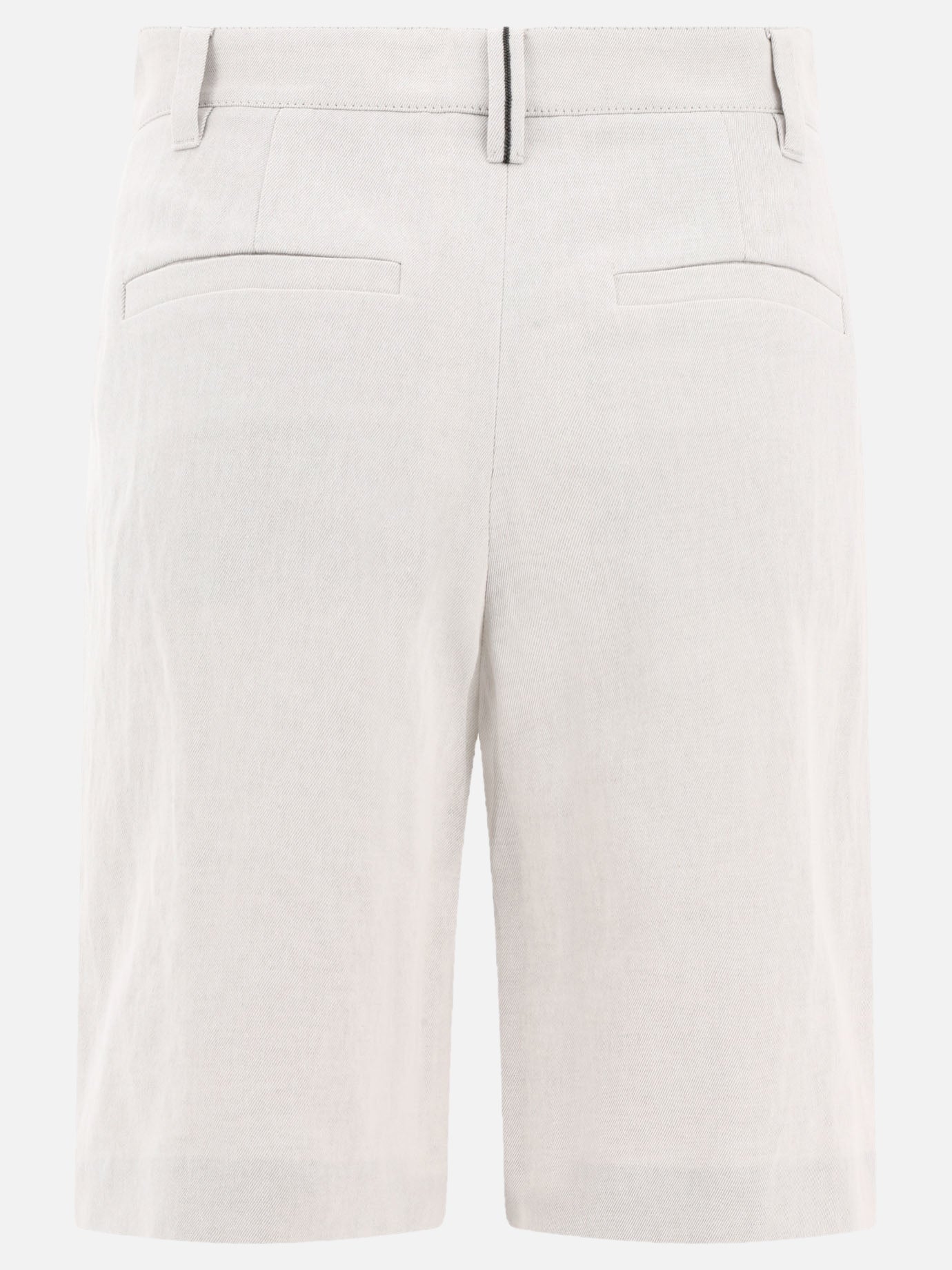 Short formali 80% cotton 20% linen  Bianco - Brunello Cucinelli Donna | PDP | VIETTI Online Store | Zoom-Modal_2
