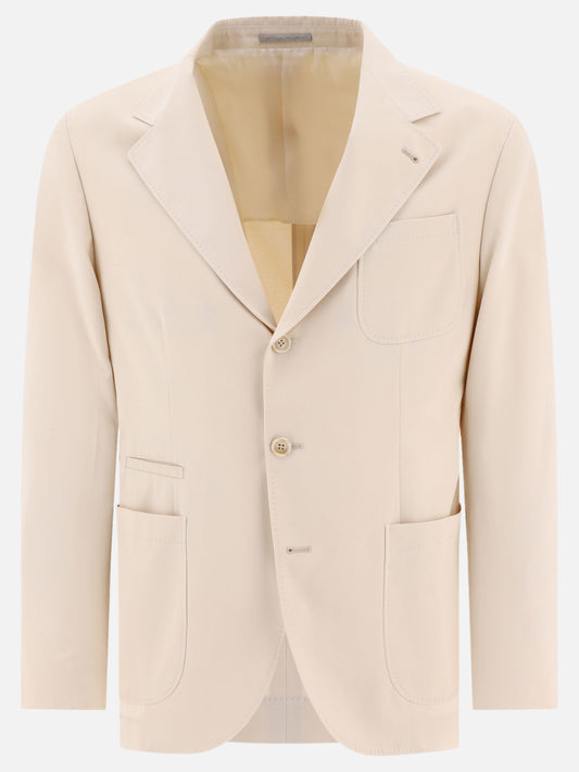 Blazer 95% cotton 4% cashemere 1% elastane  Beige - Brunello Cucinelli Uomo | PLP | VIETTI Online Store 
