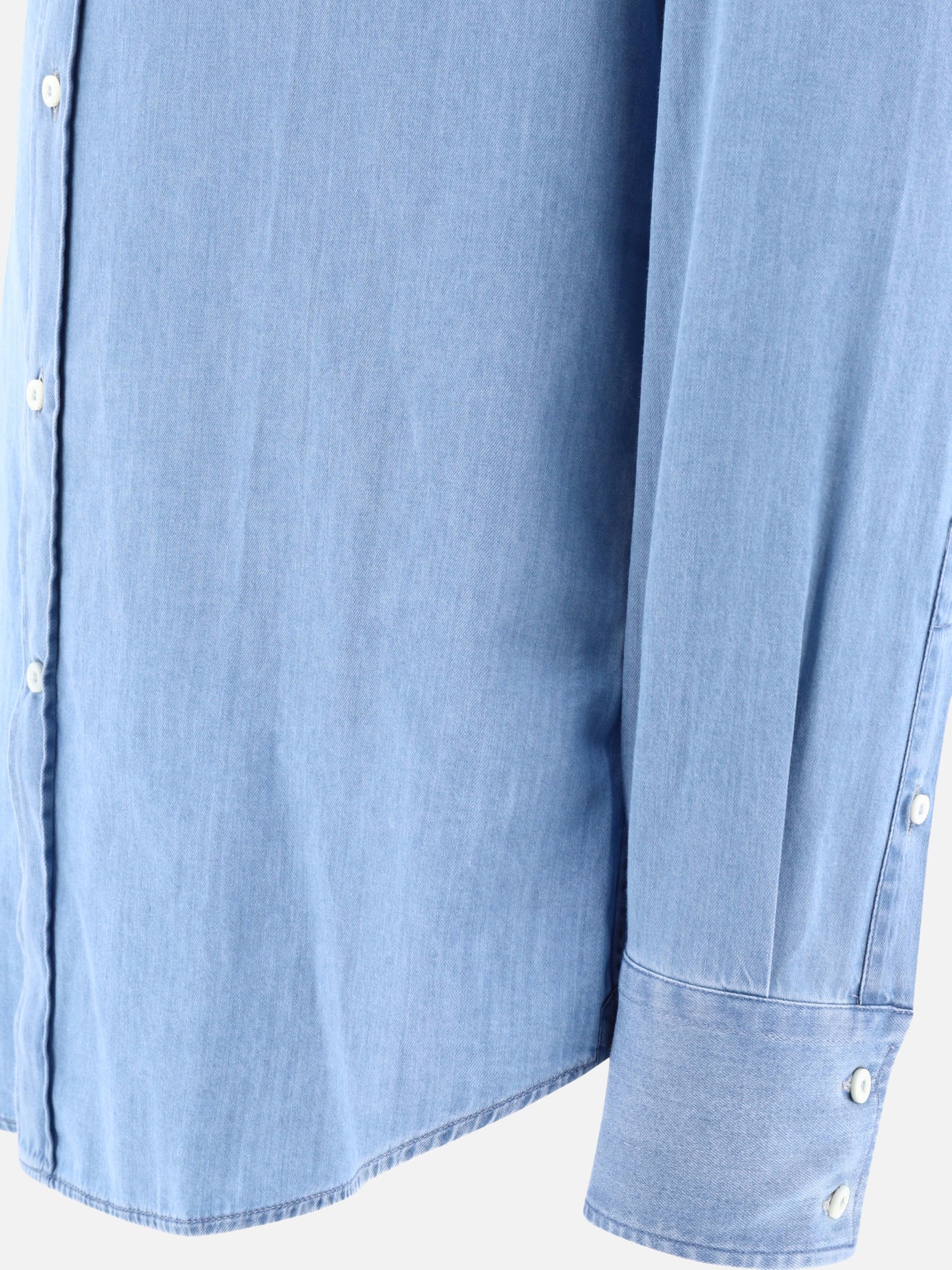 Casual shirts 100% cotton  Light blue - Brunello Cucinelli Men | PDP | VIETTI Online Store | thumbnail_4