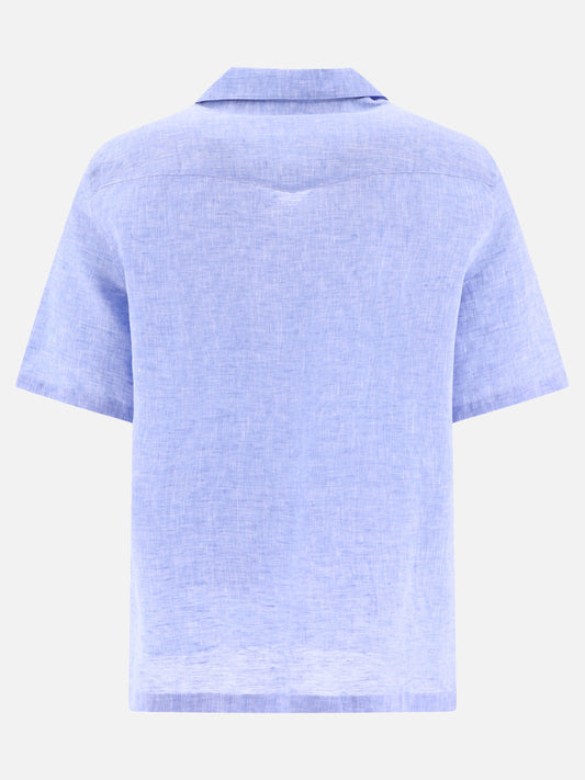 Camicie casual 100% linen  Azzurro - Brunello Cucinelli Uomo | PLP | VIETTI Online Store | 2
