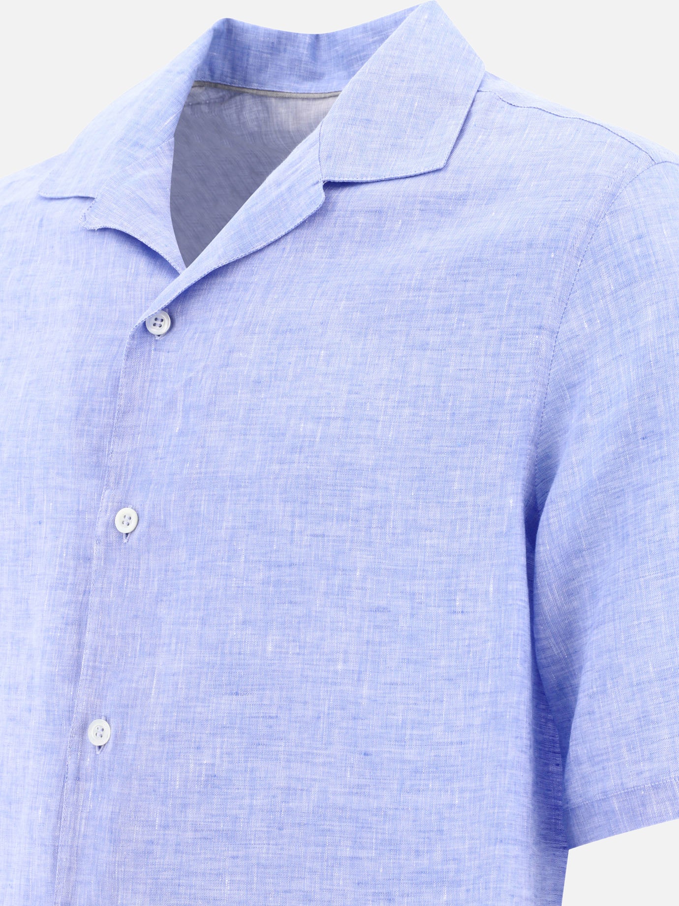 Camicie casual 100% linen  Azzurro - Brunello Cucinelli Uomo | PDP | VIETTI Online Store | Zoom-Modal_4
