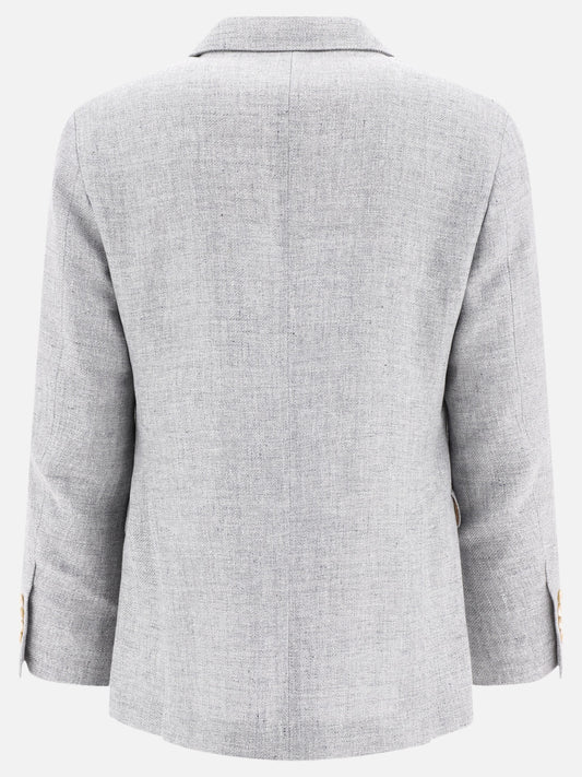 Blazer 70% linen 24% wool 2% silk  Grigio - Brunello Cucinelli Uomo | PLP | VIETTI Online Store | 2
