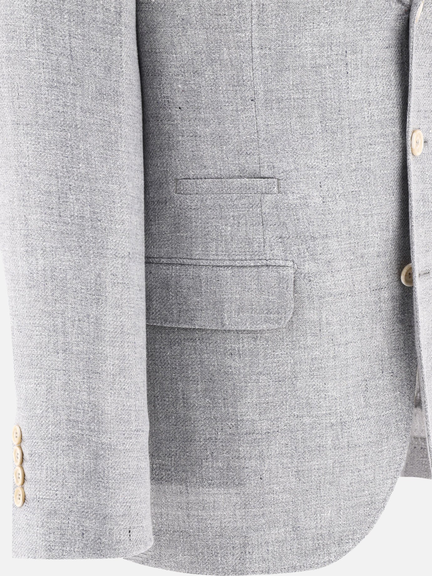 Blazer 70% linen 24% wool 2% silk  Grigio - Brunello Cucinelli Uomo | PDP | VIETTI Online Store | Zoom-Modal_4
