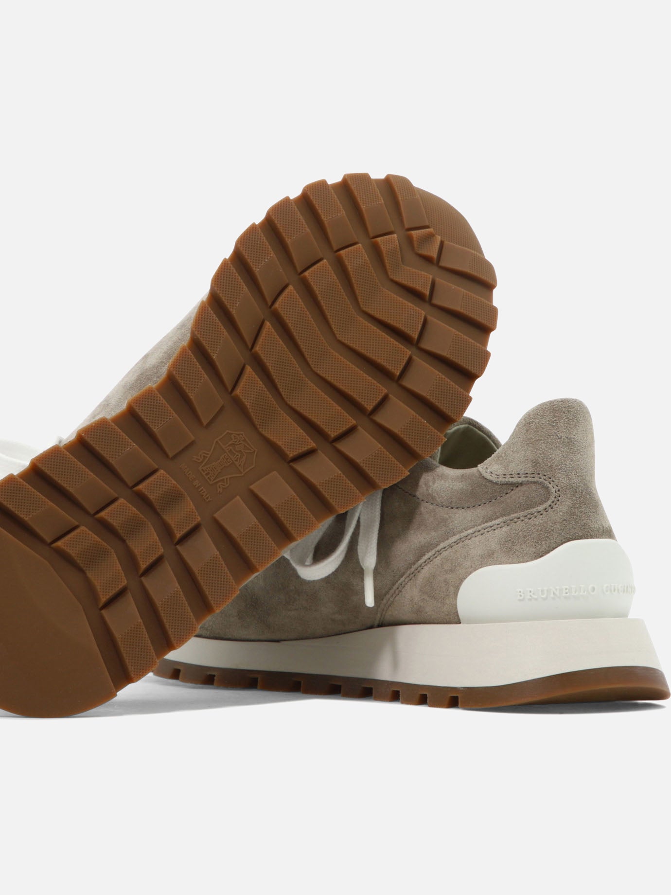Low top sneakers 100% suede - 100% rubber  Brown - Brunello Cucinelli Women | PDP | VIETTI Online Store | Zoom-Modal_5
