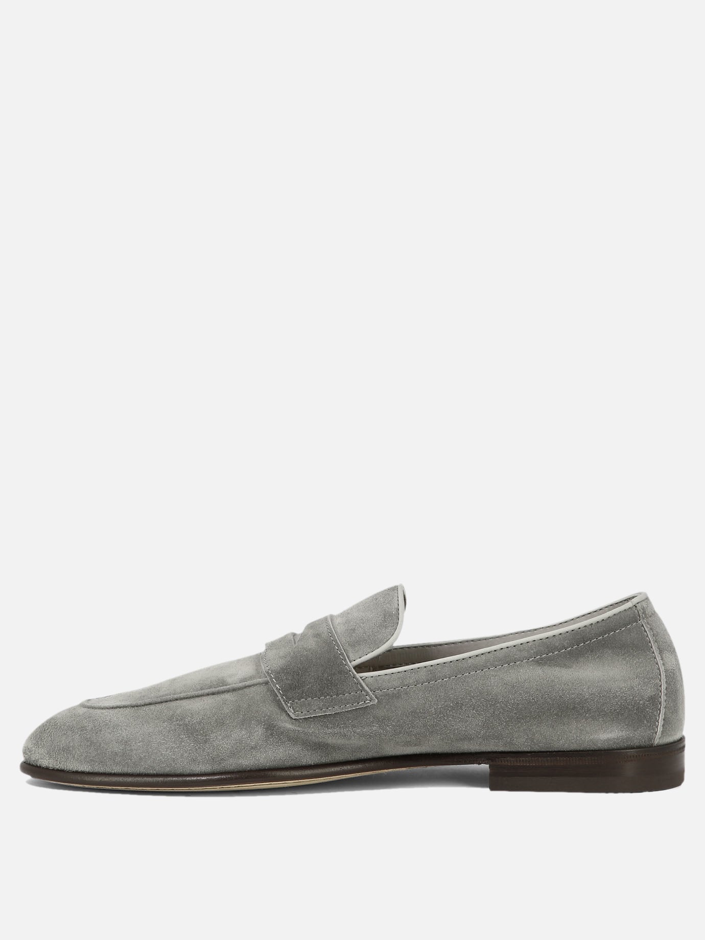 Loafers 100% suede - 100% leather  Grey - Brunello Cucinelli Men | PDP | VIETTI Online Store | thumbnail_3