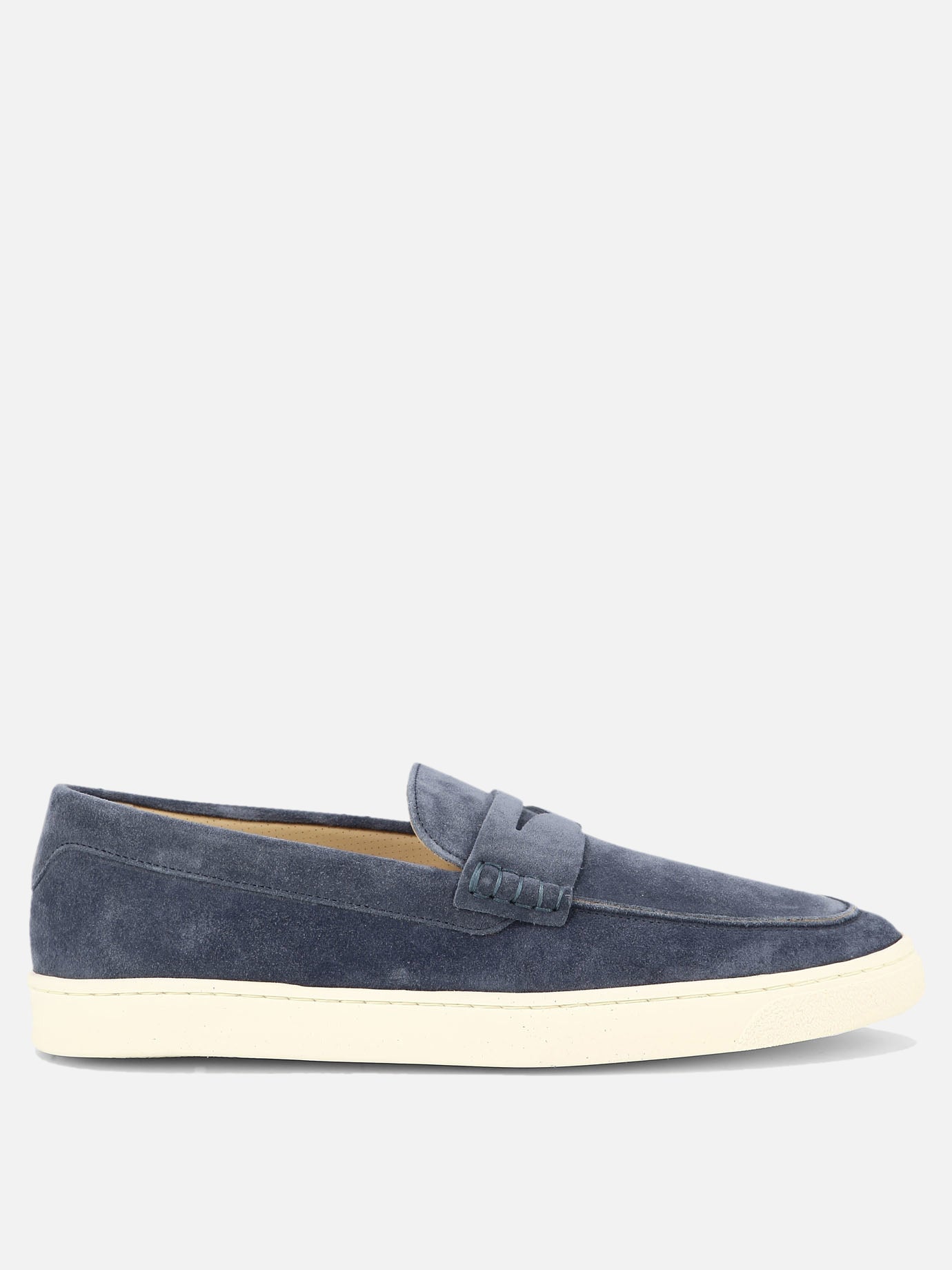 Loafers 100% suede - 100% rubber  Blue - Brunello Cucinelli Men | PDP | VIETTI Online Store | Zoom-Modal
