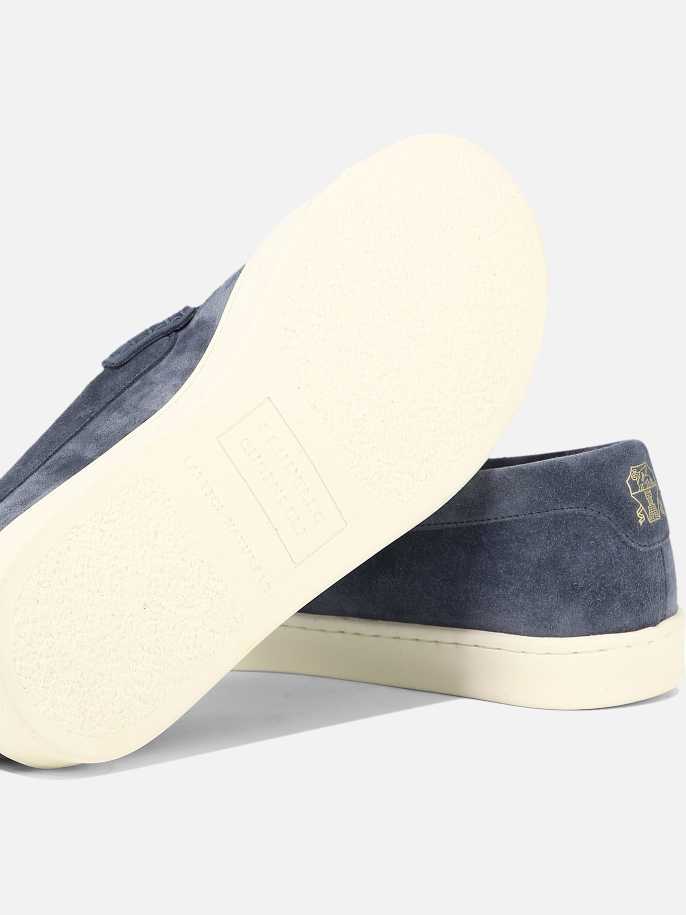 Loafers 100% suede - 100% rubber  Blue - Brunello Cucinelli Men | PDP | VIETTI Online Store | thumbnail_5
