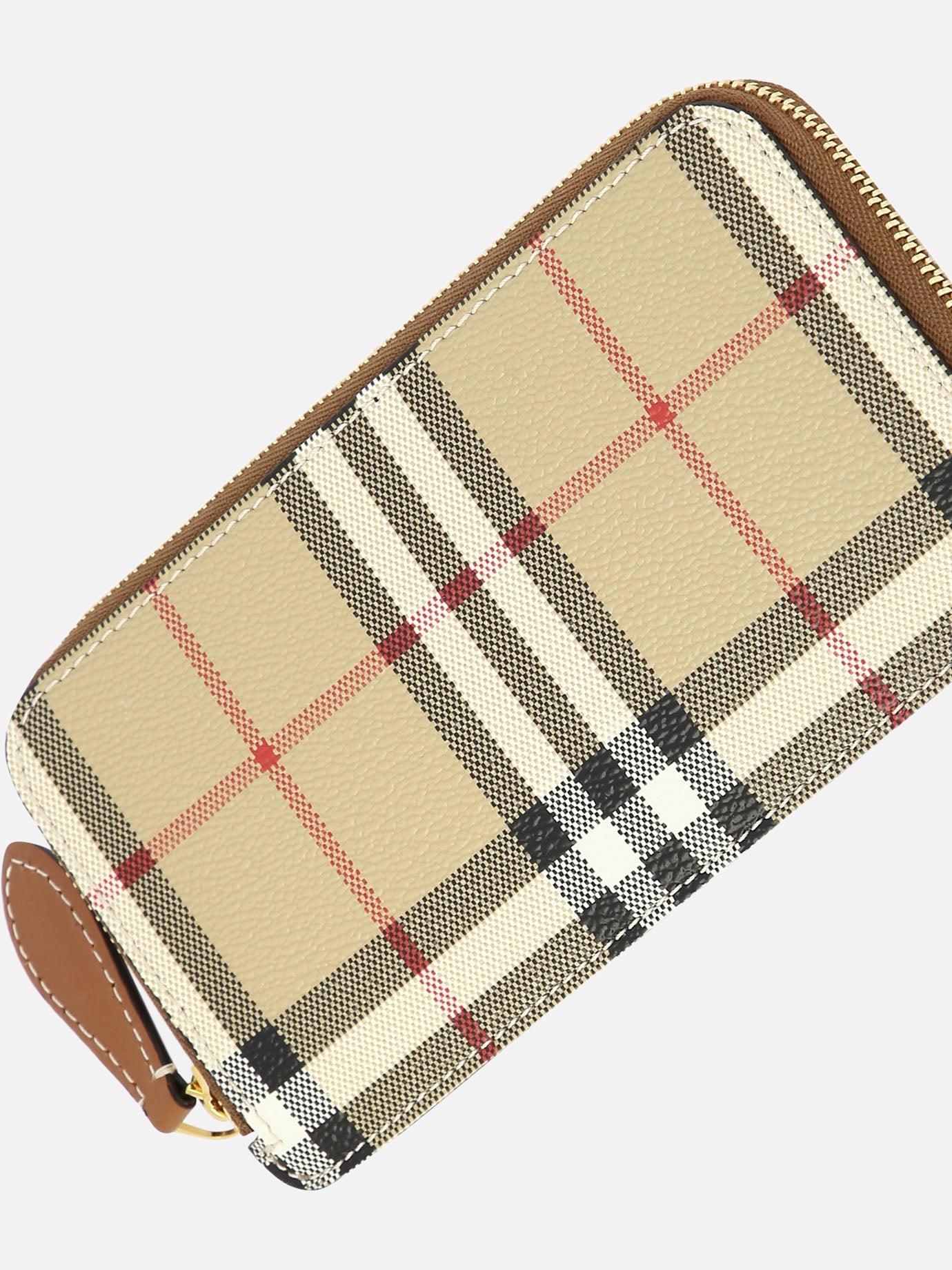 Portacarte 71% polyurethane 16% polyester 12% cotton 1% acrylic  Beige - Burberry Donna | PDP | VIETTI Online Store | thumbnail_4