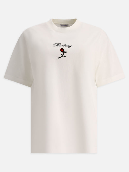 T-shirt girocollo 100% cotton  Bianco - Burberry Donna | PLP | VIETTI Online Store 
