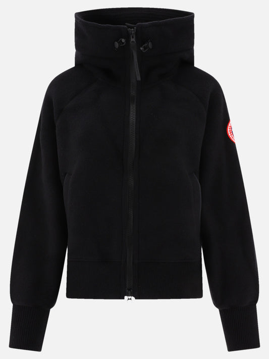 Bomber 62% wool 17% lyocell 13% polyester 4% nylon 4% other fibers  Nero - Canada Goose Donna | PLP | VIETTI Online Store 
