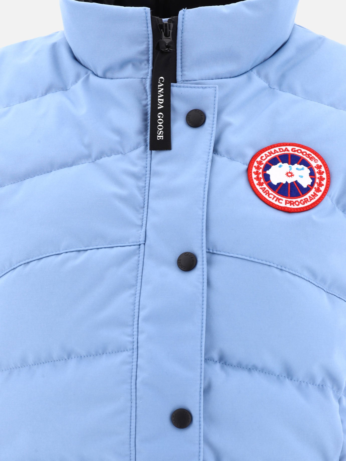 Giacche smanicate 84% polyester 16% cotton - Padding: down and feathers  Azzurro - Canada Goose Donna | PDP | VIETTI Online Store | thumbnail_3