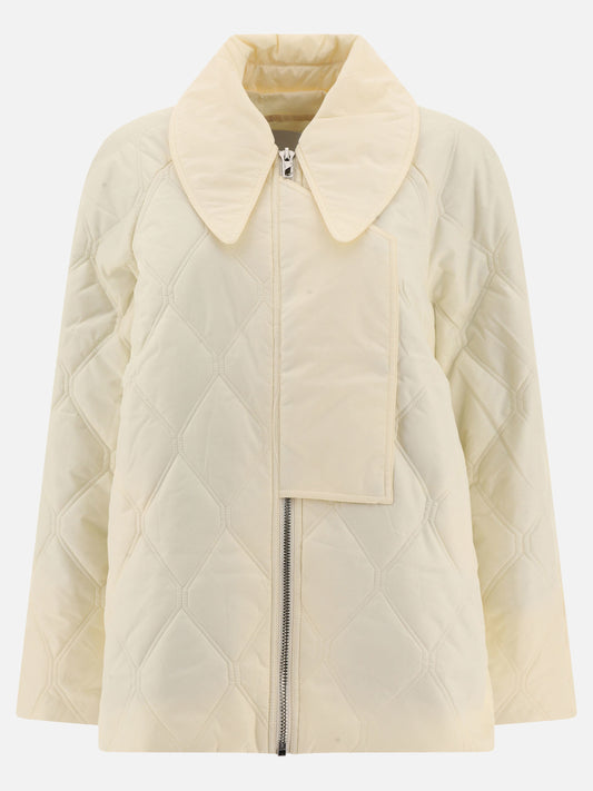 Giacche leggere & Trapuntate 100% recycled polyester  Bianco - Ganni Donna | PLP | VIETTI Online Store 
