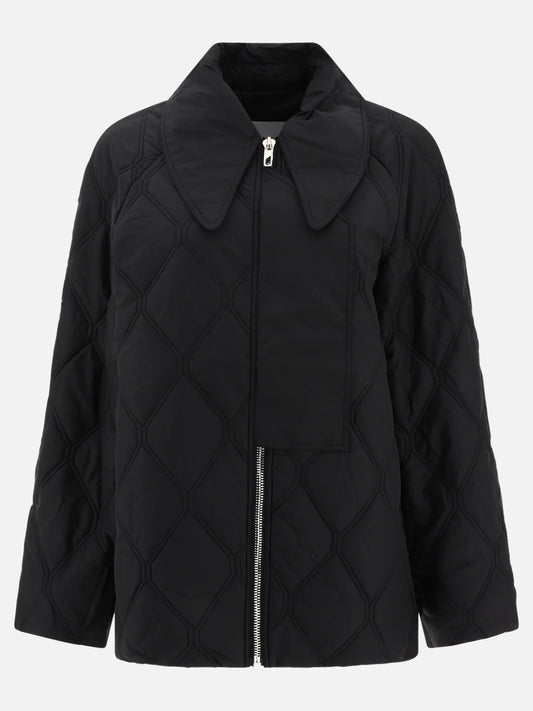 Giacche leggere & Trapuntate 100% recycled polyester  Nero - Ganni Donna | PLP | VIETTI Online Store 
