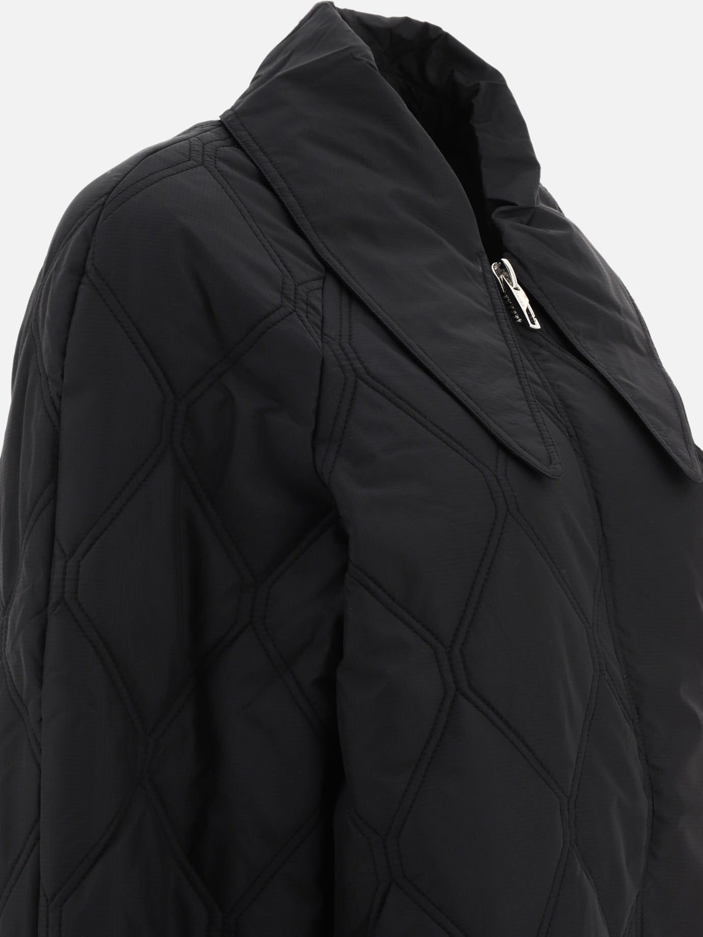 Giacche leggere & Trapuntate 100% recycled polyester  Nero - Ganni Donna | PDP | VIETTI Online Store | Zoom-Modal_4
