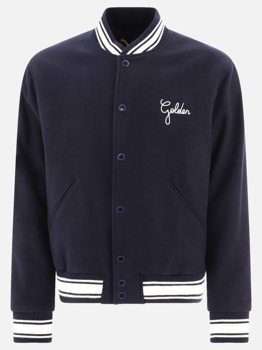 Bomber 72% virgin wool 28% polyamide  Blu - Golden Goose Uomo | PLP | VIETTI Online Store 
