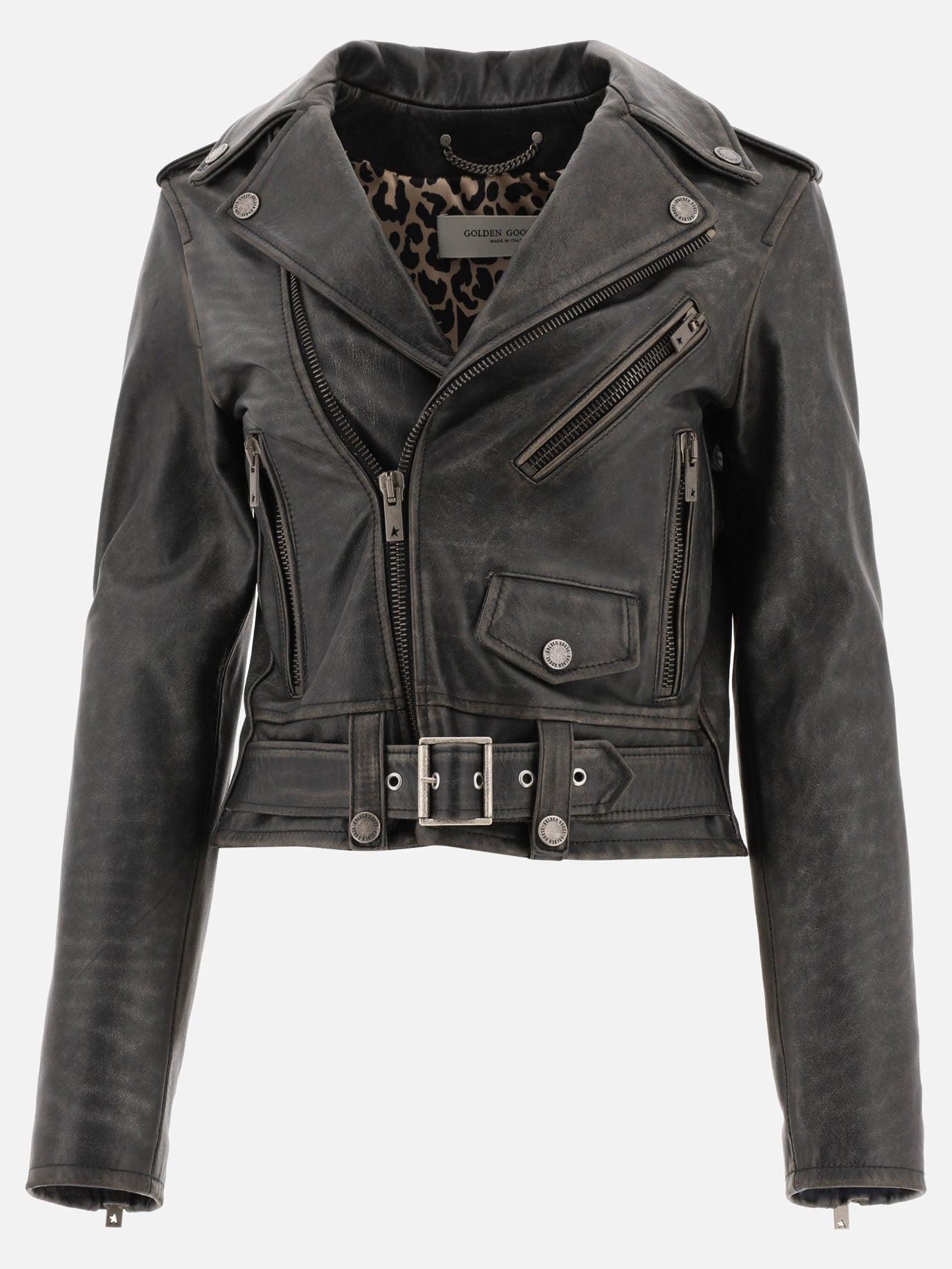 Giacche in pelle 100% leather  Nero - Golden Goose Donna | PDP | VIETTI Online Store | Zoom-Modal
