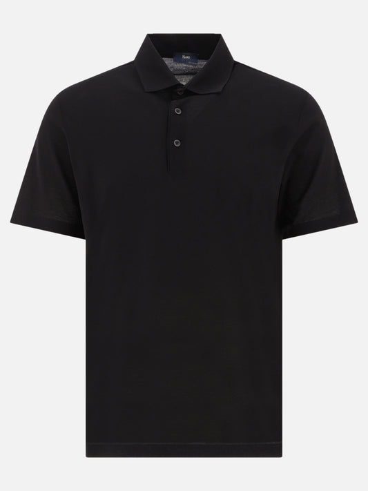 Polo con bottoni 100% cotton  Nero - Herno Uomo | PLP | VIETTI Online Store 
