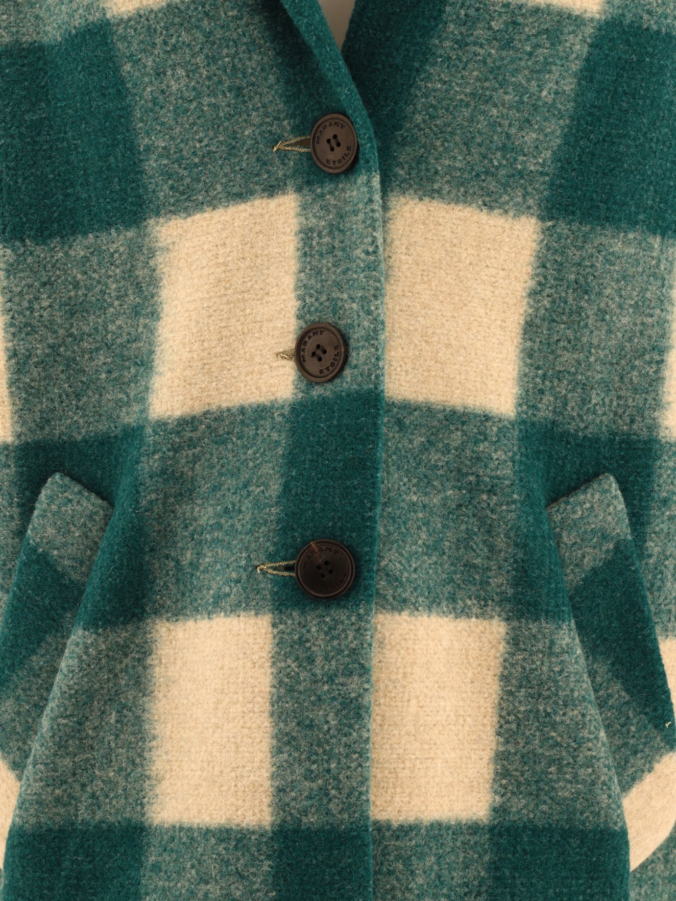 Cappotti lunghi Check  Verde - Marant Étoile Donna | PDP | VIETTI Online Store | thumbnail_3