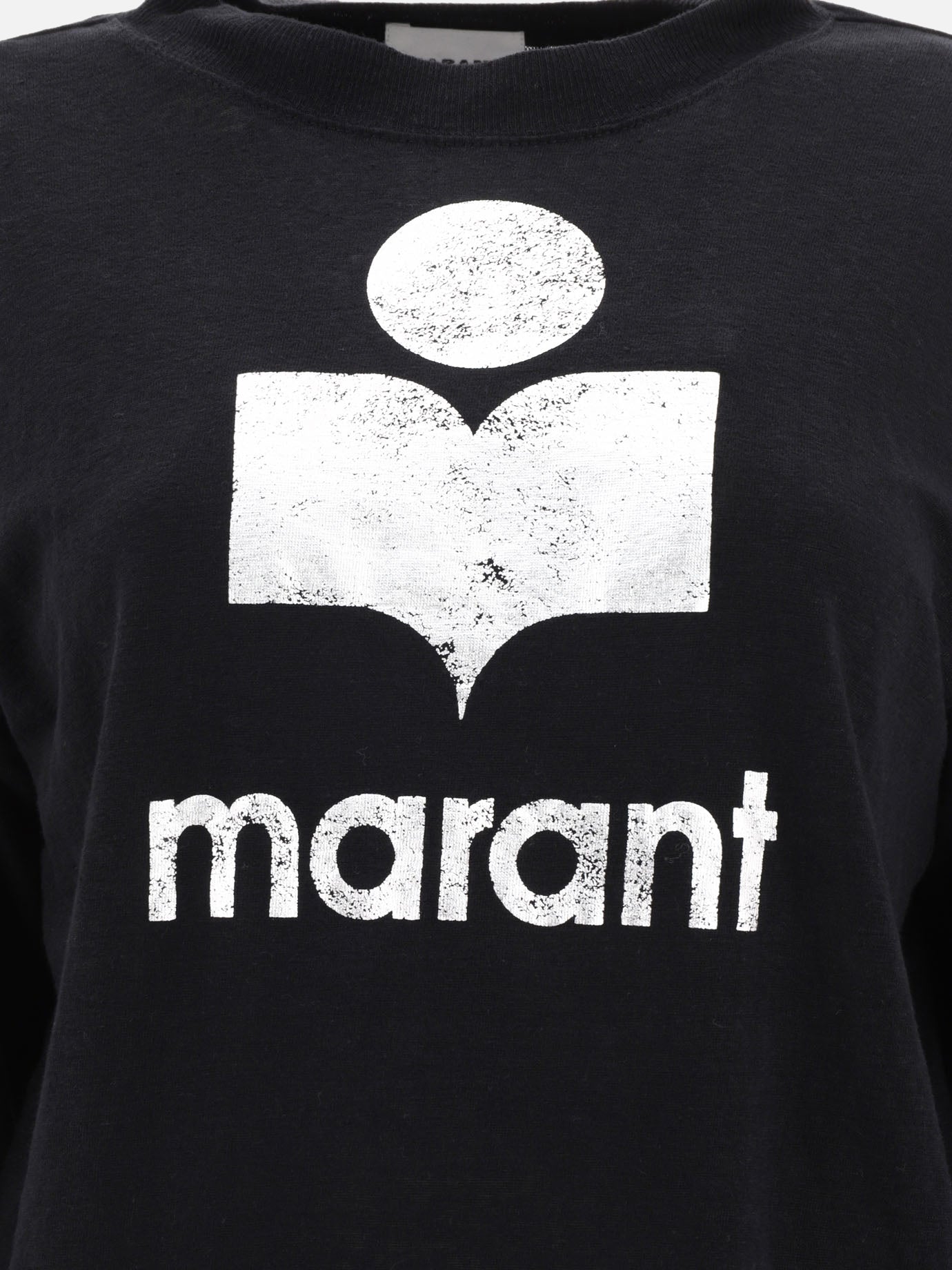 Crewneck t-shirts 100% linen  Black - Isabel Marant Women | PDP | VIETTI Online Store | thumbnail_3