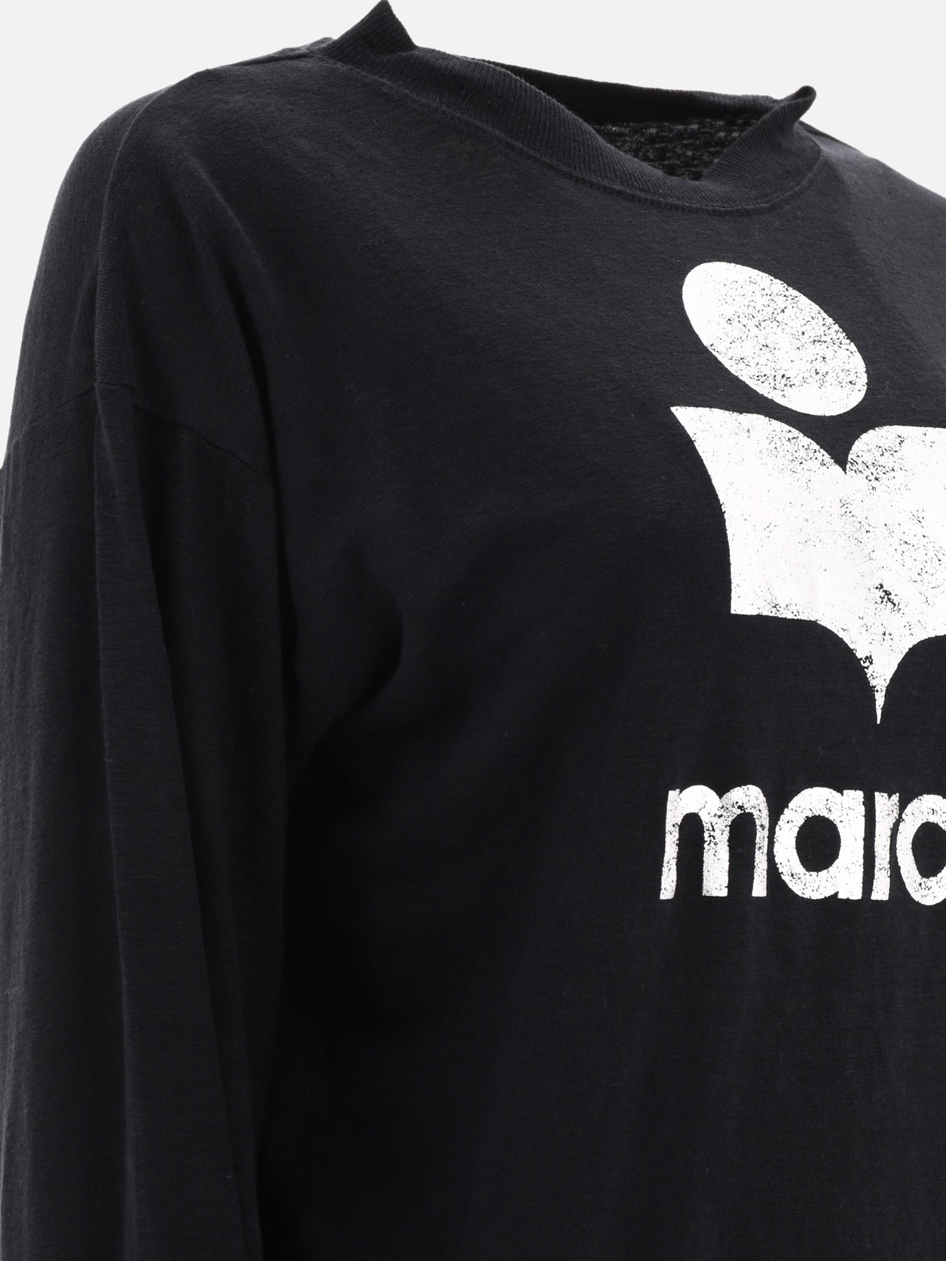 Crewneck t-shirts 100% linen  Black - Isabel Marant Women | PDP | VIETTI Online Store | thumbnail_4