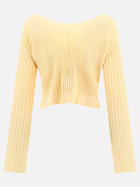 Cardigan 223KN500  Giallo - Jacquemus Donna | PLP | VIETTI Online Store | 2
