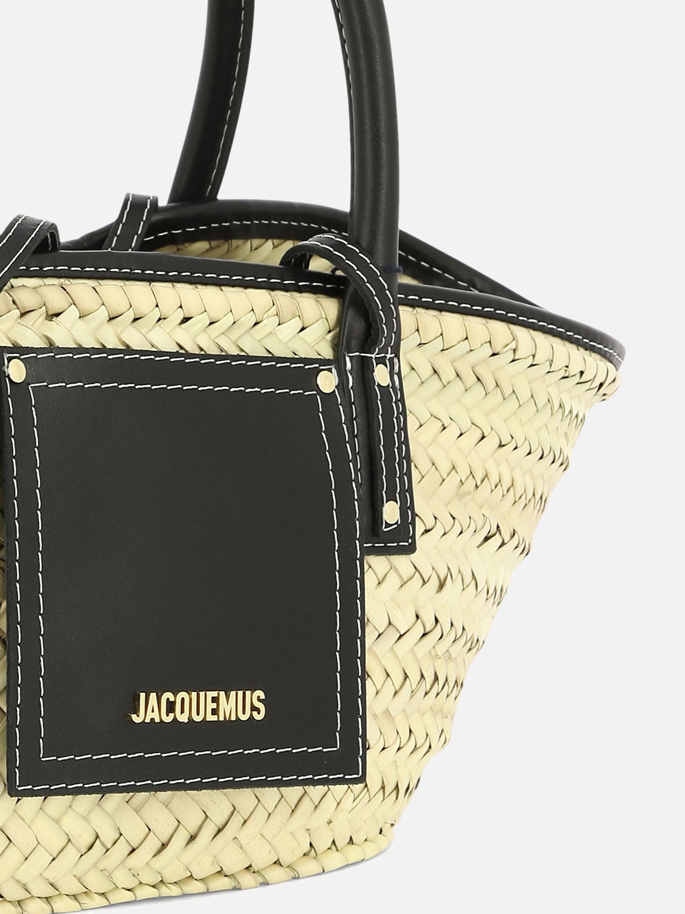 Medium bags 100% palm leaves  Black - Jacquemus Women | PDP | VIETTI Online Store | thumbnail_4