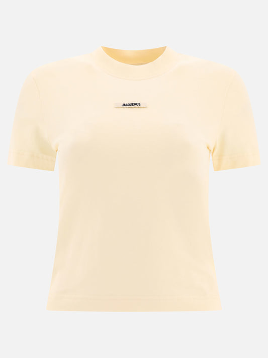 T-shirt girocollo 100% cotton  Beige - Jacquemus Donna | PLP | VIETTI Online Store 
