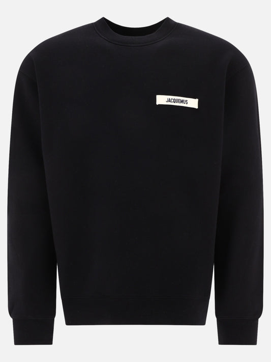 Felpe girocollo 100% cotton  Nero - Jacquemus Uomo | PLP | VIETTI Online Store 
