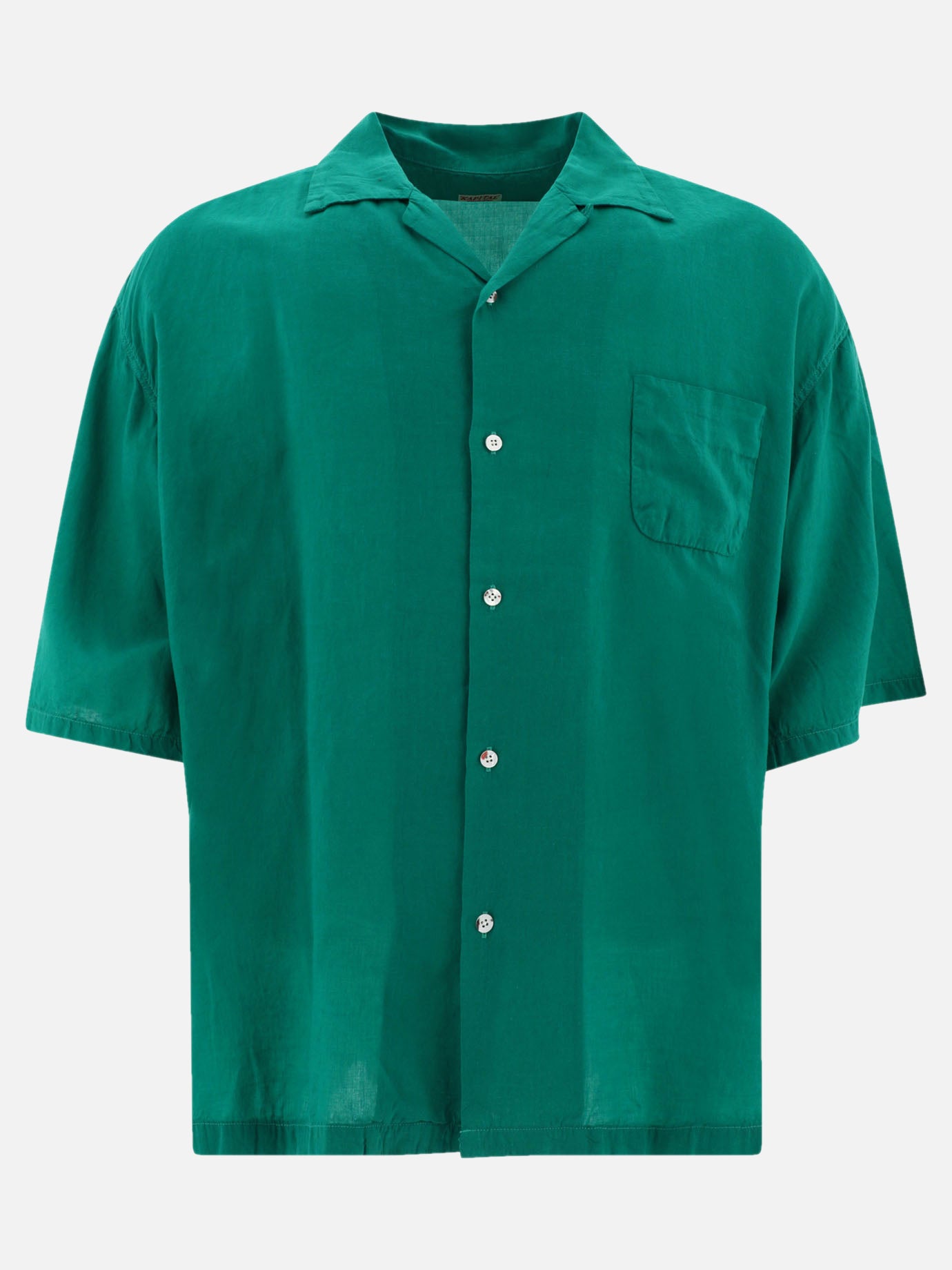 KAPITAL Linen-blend shirt Green