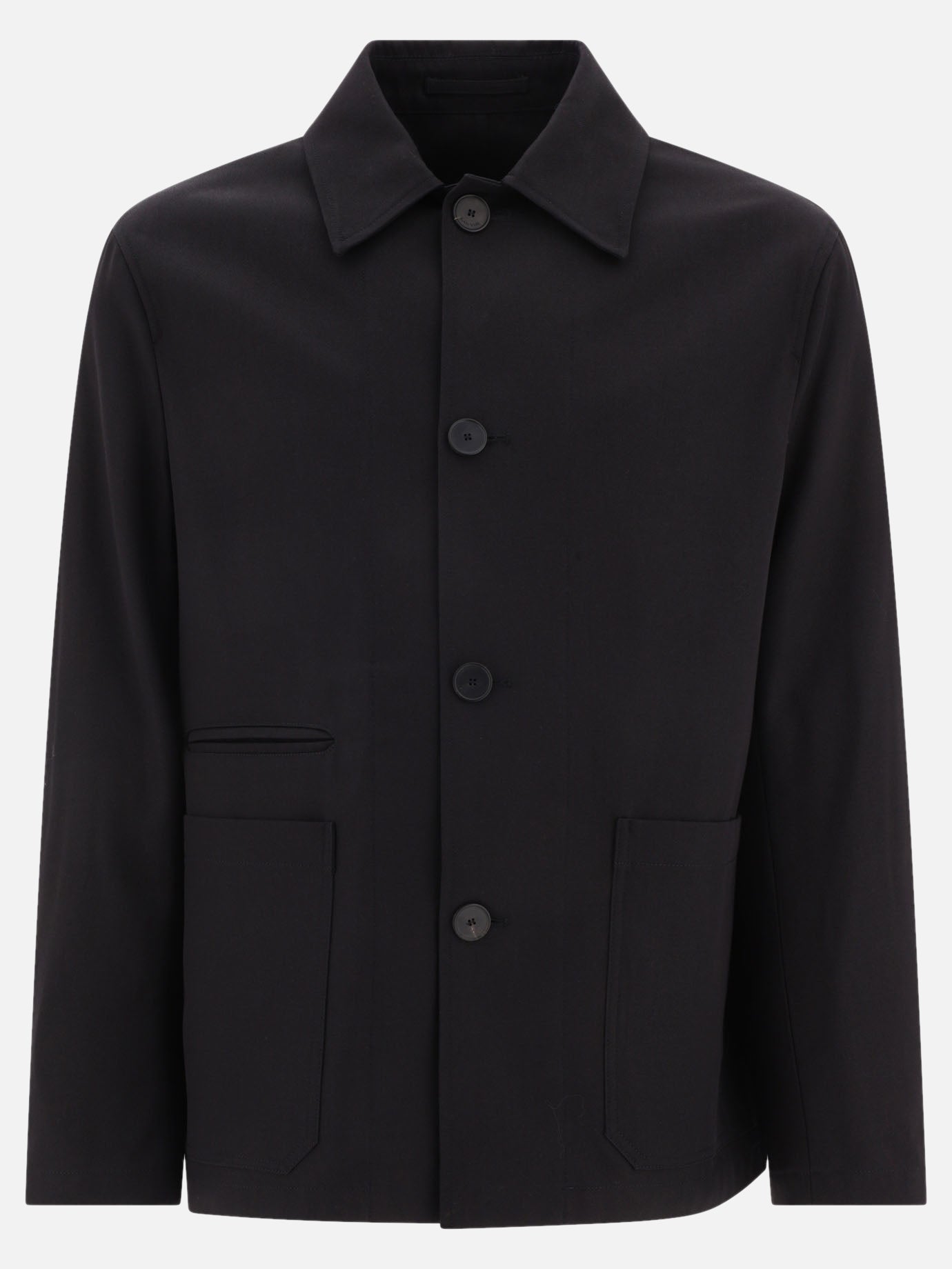 Giacche overshirt 60% cotton - 40% polyester  Nero - Lanvin Uomo | PDP | VIETTI Online Store | thumbnail
