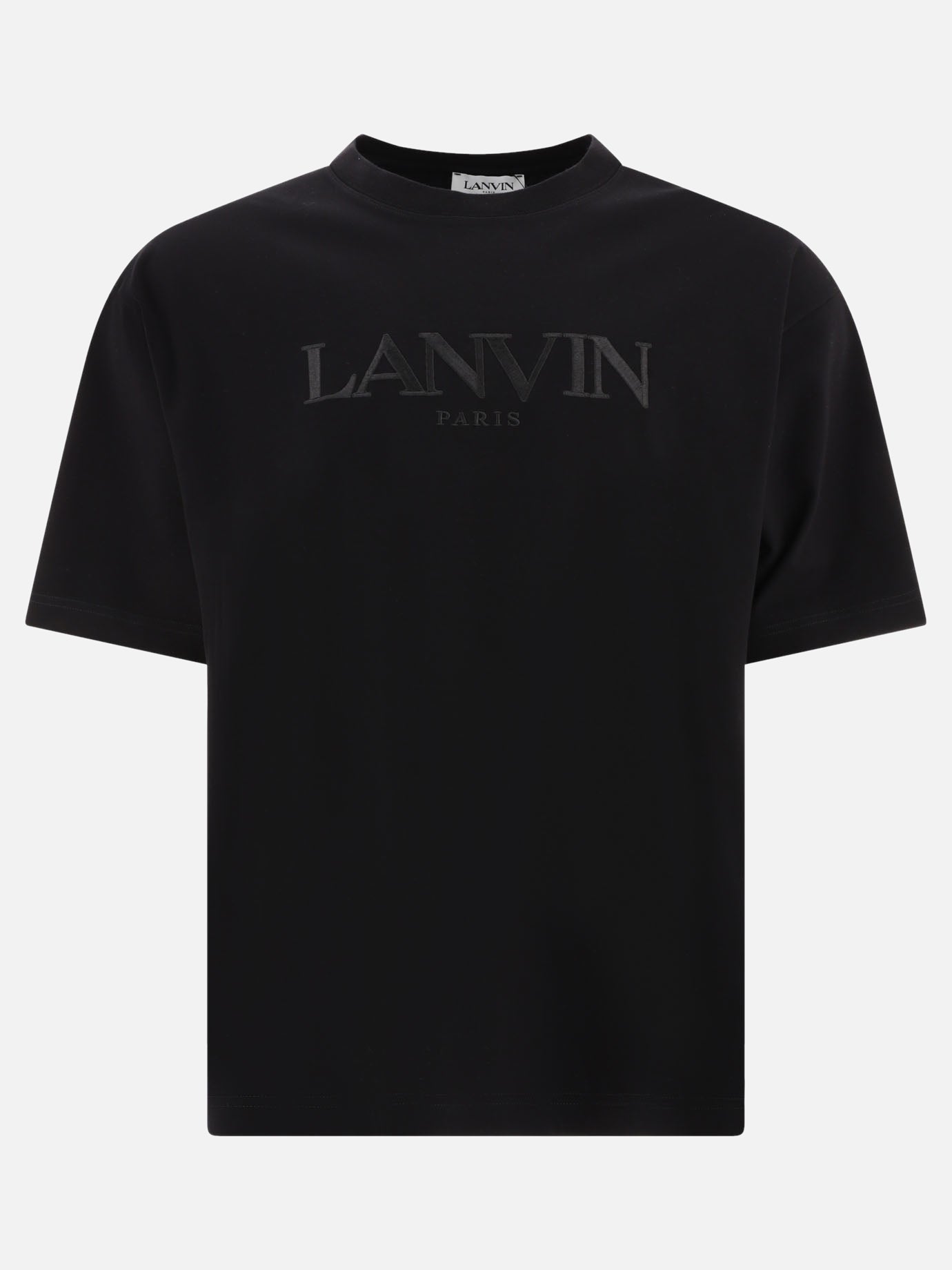 T-shirt girocollo 100% cotton  Nero - Lanvin Uomo | PDP | VIETTI Online Store | Zoom-Modal
