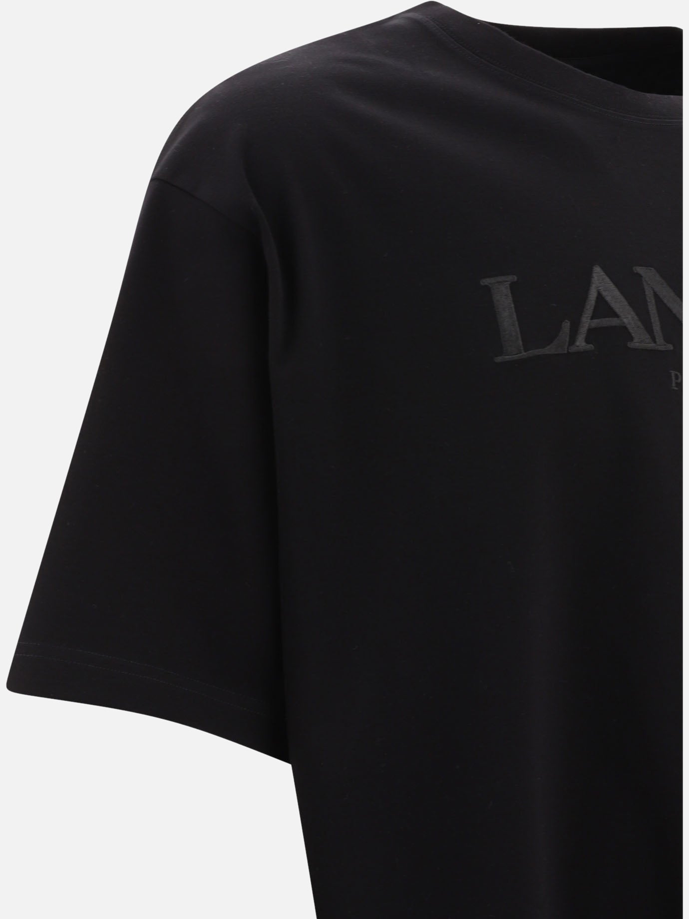 T-shirt girocollo 100% cotton  Nero - Lanvin Uomo | PDP | VIETTI Online Store | thumbnail_4