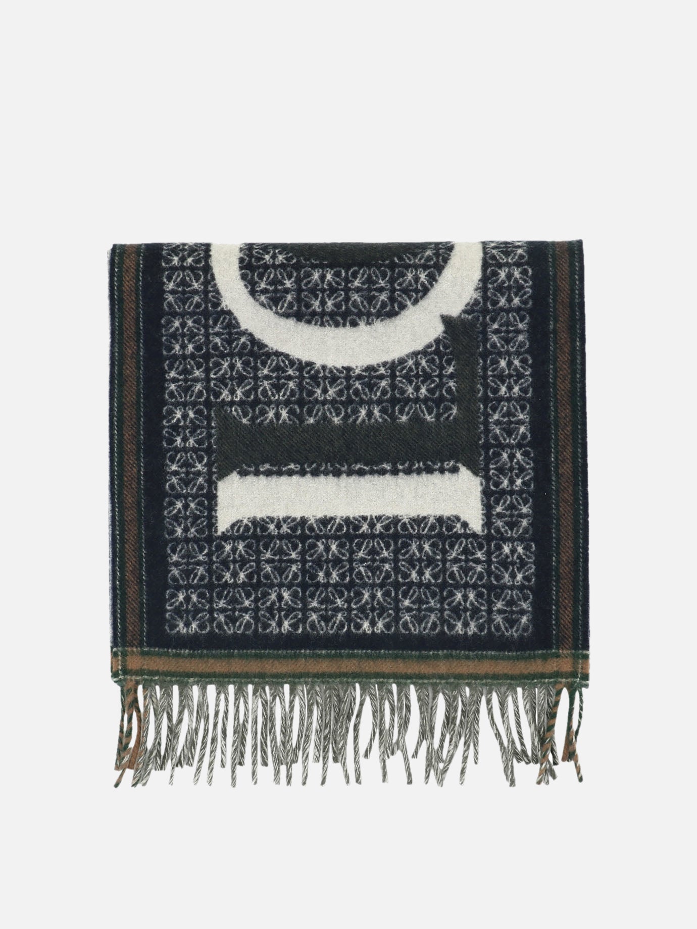 Sciarpe con frange 90% wool 10% cashmere  Blu - Loewe Uomo | PDP | VIETTI Online Store | Zoom-Modal
