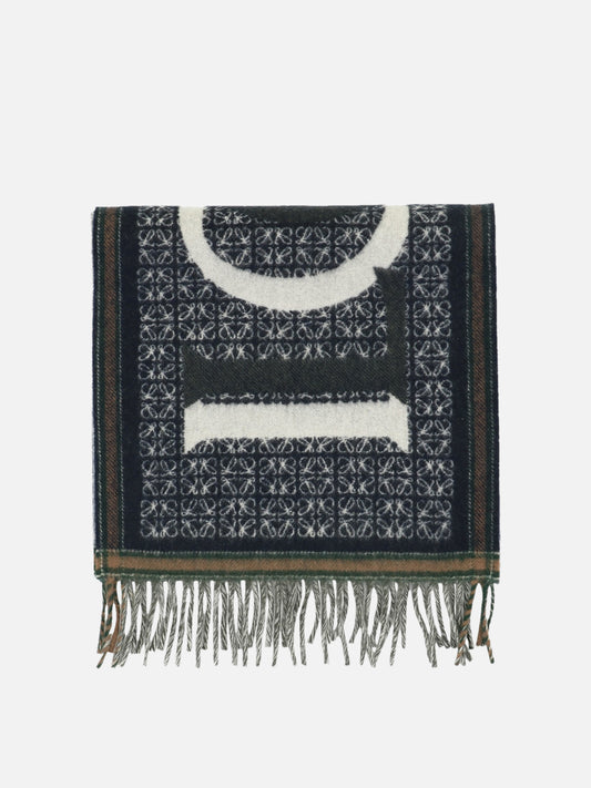 Sciarpe con frange 90% wool 10% cashmere  Blu - Loewe Uomo | PLP | VIETTI Online Store 
