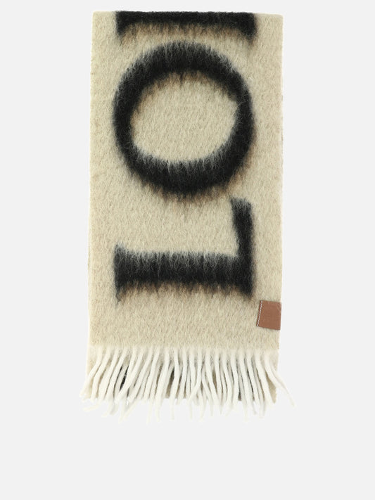 Fringed scarves 46% wool 45% mohair 5% leather 3% polyamide  Beige - Loewe Women | PLP | VIETTI Online Store 
