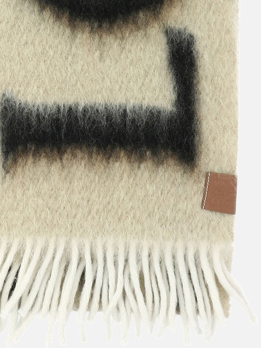 Fringed scarves 46% wool 45% mohair 5% leather 3% polyamide  Beige - Loewe Women | PLP | VIETTI Online Store | 2
