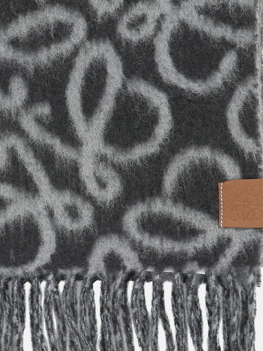 Sciarpe con frange 43% alpaca 32% wool 20% polyamide 5% leather  Nero - Loewe Donna | PLP | VIETTI Online Store | 2
