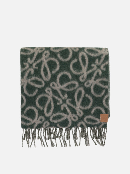 Sciarpe con frange 43% alpaca 32% wool 20% polyamide 5% leather  Verde - Loewe Donna | PLP | VIETTI Online Store 
