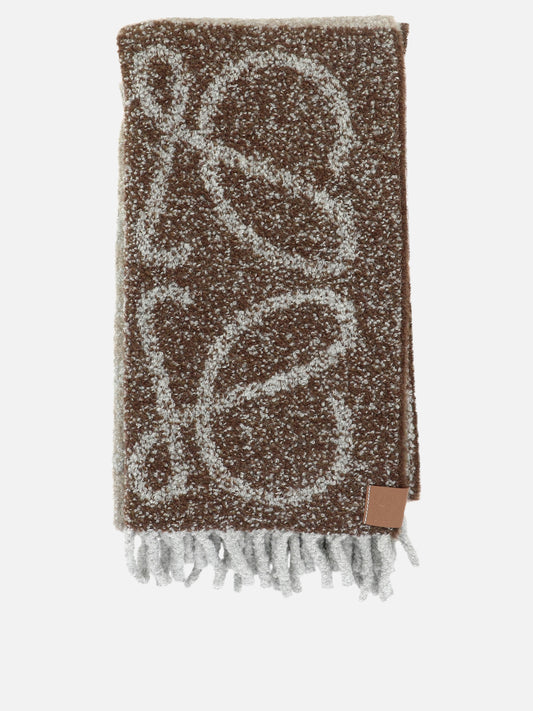 Sciarpe con frange 57% alpaca 23% wool 15% polyamide 5% leather  Marrone - Loewe Donna | PLP | VIETTI Online Store 
