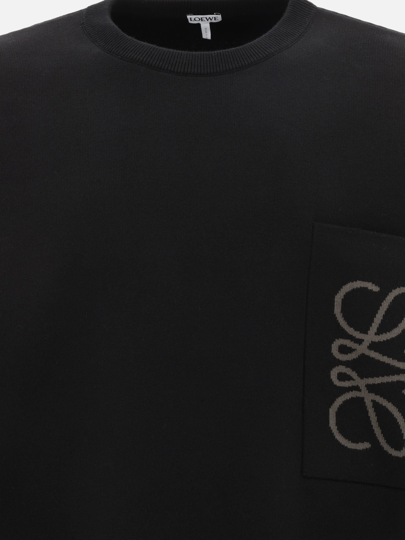 Maglioni girocollo 49% viscose 43% cotton 6% polyamide 2% elastane  Nero - Loewe Uomo | PDP | VIETTI Online Store | Zoom-Modal_3
