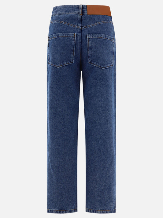 Straight-leg jeans 95% cotton 5% leather  Blue - Loewe Women | PLP | VIETTI Online Store | 2
