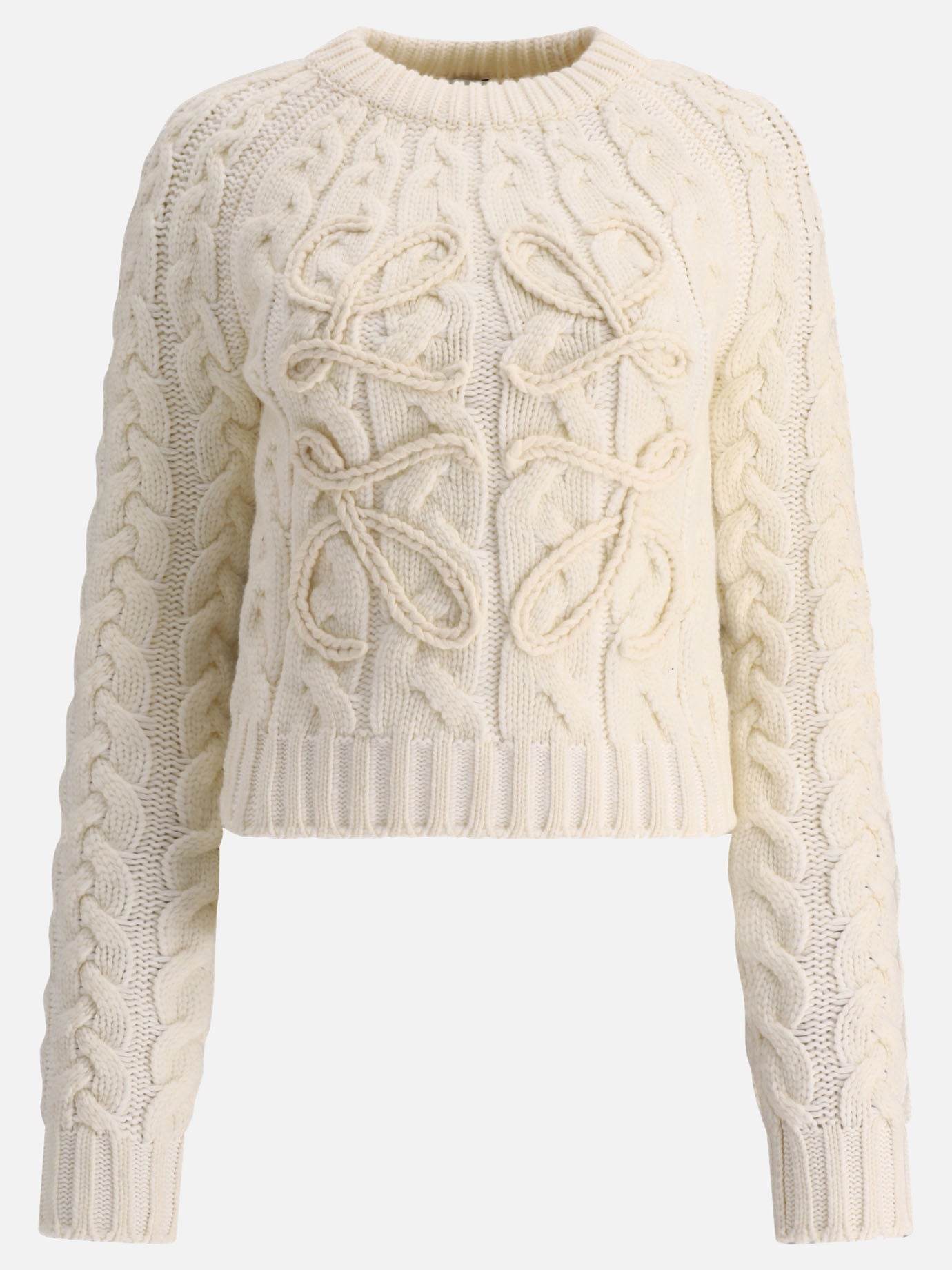 Maglioni girocollo 63% wool 37% polypropylene  Bianco - Loewe Donna | PDP | VIETTI Online Store | Zoom-Modal
