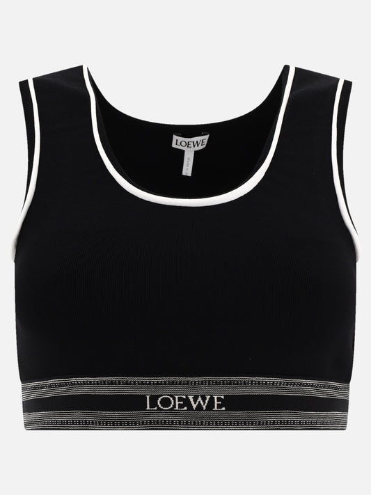 Crop top 56% viscose 14% polyamide 11% polyester 7% elastan  Nero - Loewe Donna | PLP | VIETTI Online Store 
