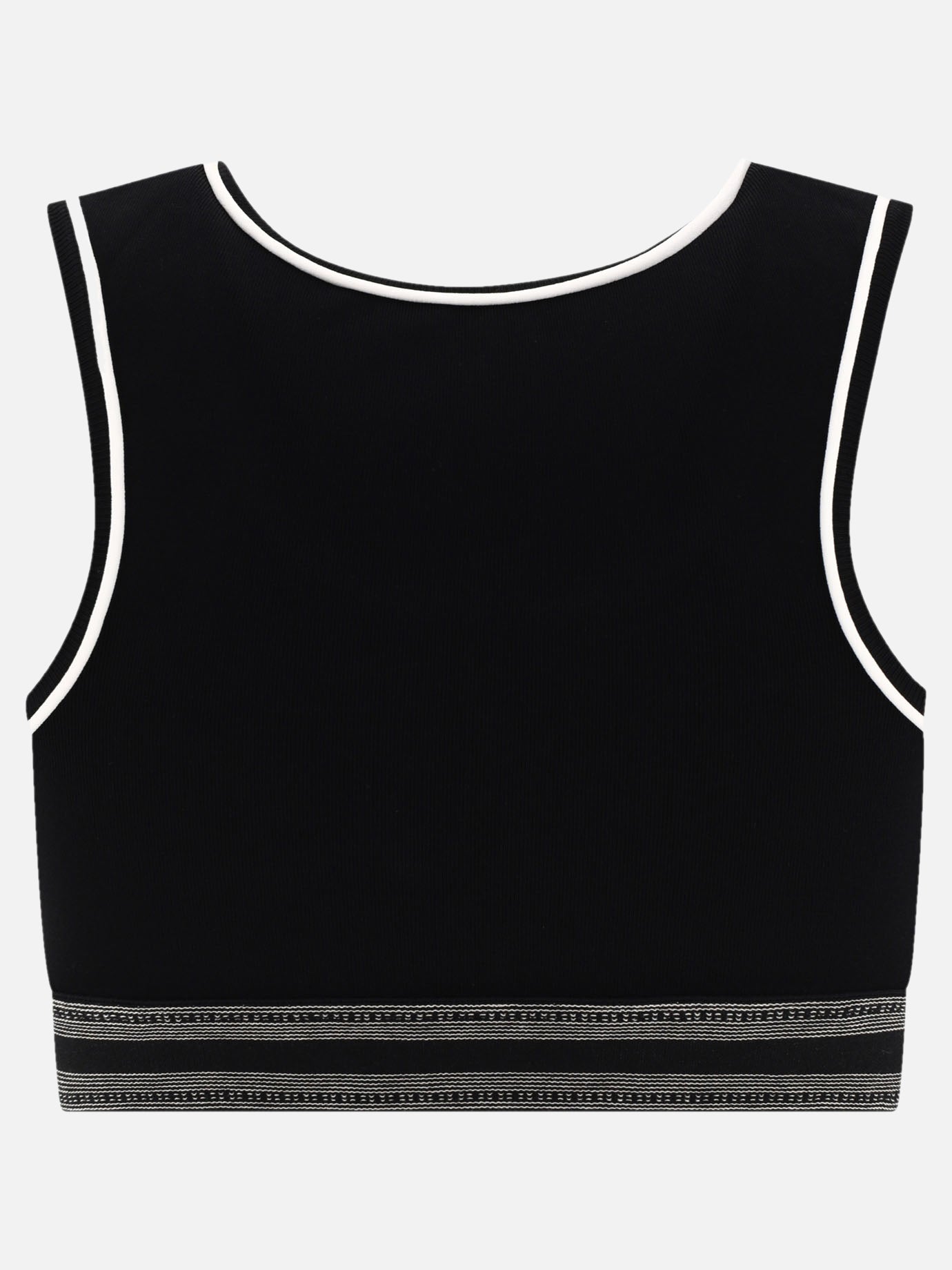 Crop top 56% viscose 14% polyamide 11% polyester 7% elastan  Nero - Loewe Donna | PDP | VIETTI Online Store | thumbnail_2